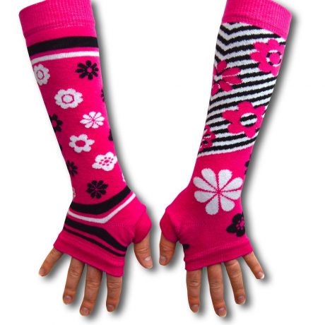 Armwarmers (Pink Flowers)