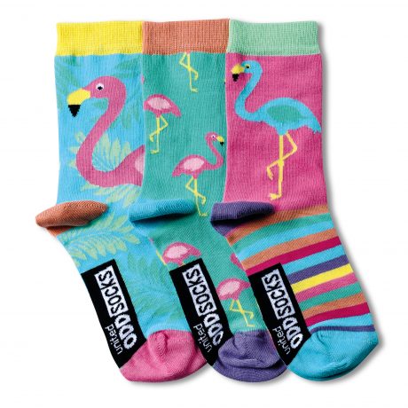 Flamingo (3 single socks for girls)