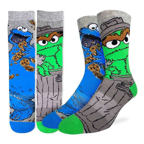 Oscar The Grouch and Cookie Monster Socks
