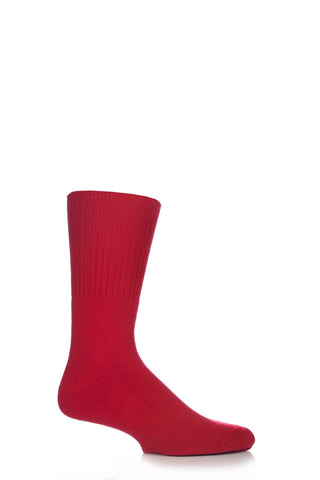Gentle Grip Cushioned Foot Diabetic Socks - Red