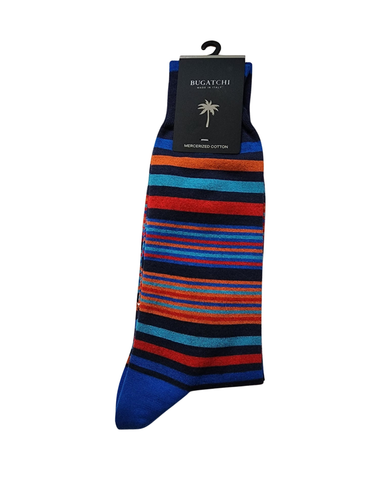 Bugatchi Men's Dress Socks - Bold Stripes