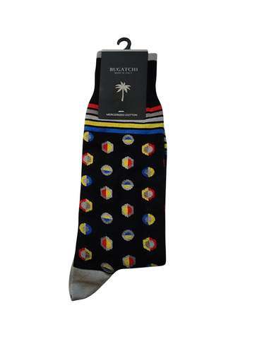 Bugatchi Men's Dress Socks - Neon Balls