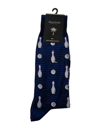 Bugatchi Men's Dress Socks - Bowling Pins