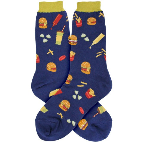 Hamburger and Fries Socks