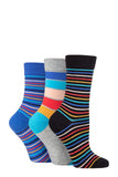 Gentle Grip Bamboo Comfort Socks - Beach Hut (3 pairs)