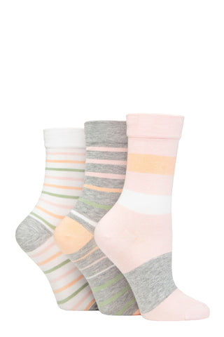 Gentle Grip Bamboo Comfort Socks -   Marshmallow  (3 pairs)