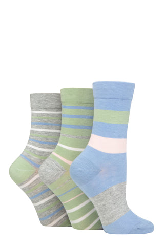Gentle Grip Bamboo Comfort Socks -   Sage  (3 pairs)