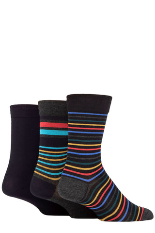 Gentle Grip Bamboo Comfort Socks -  Beach Hut (3 pairs)