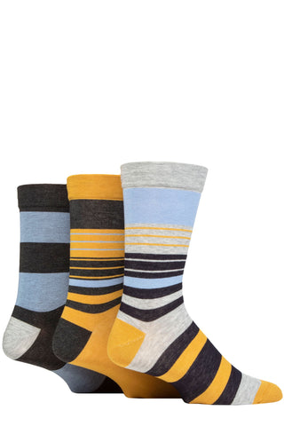 Gentle Grip Bamboo Comfort Socks - Blue Jay (3 pairs)