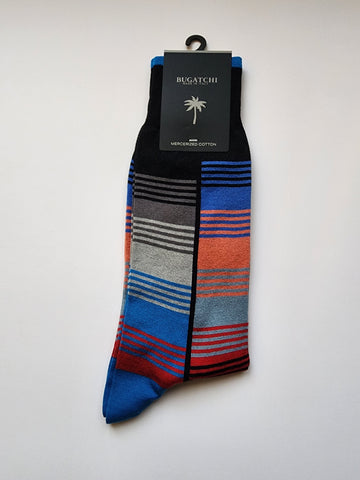 Bugatchi Men's Dress Socks - Bold Stripes