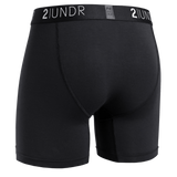 2 UNDR Swing Shift 6" Boxer Brief  (Black/Grey)