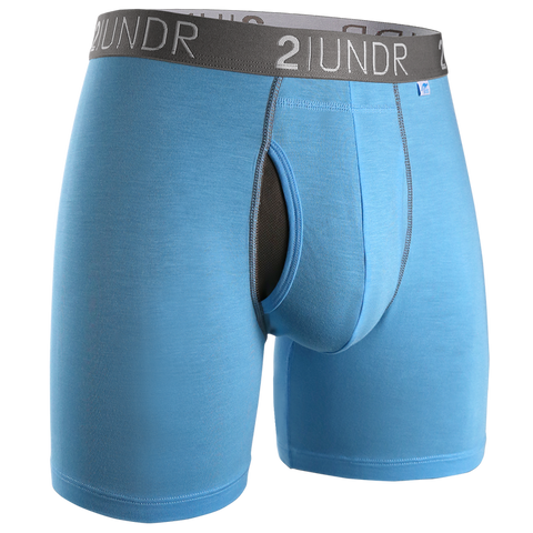 2 UNDR Swing Shift 6" Boxer Brief  (Light Blue)