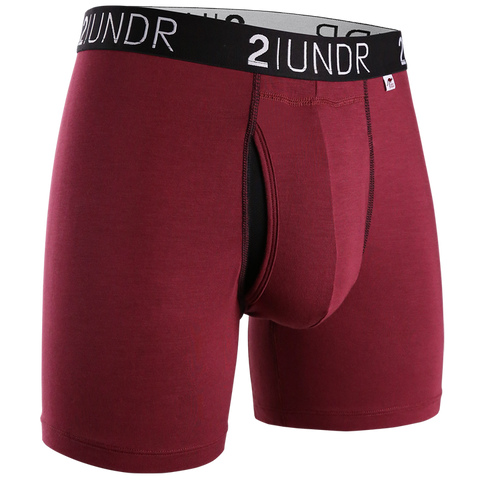 2 UNDR Swing Shift 6" Boxer Brief  (Burgundy)