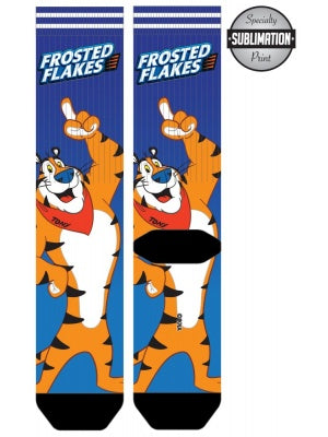 Frosted Flakes Tony the Tiger Faces Men's Crew Socks by Cool Socks