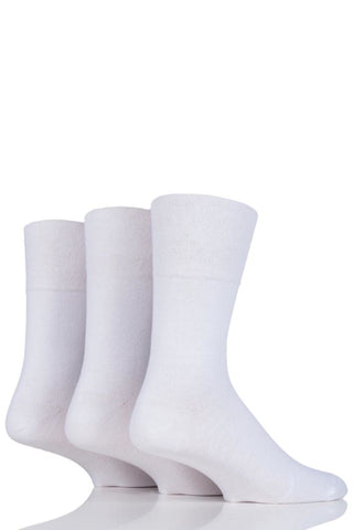 IOMI Footnurse Gentle Grip Diabetic Socks (White) - 3 pairs