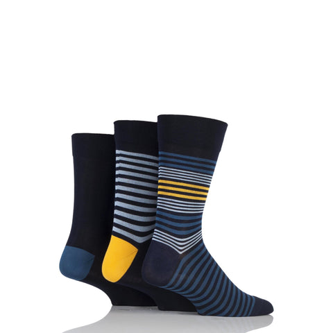 Gentle Grip Bamboo Comfort Socks  - Cosmic Blue  (3 pairs)