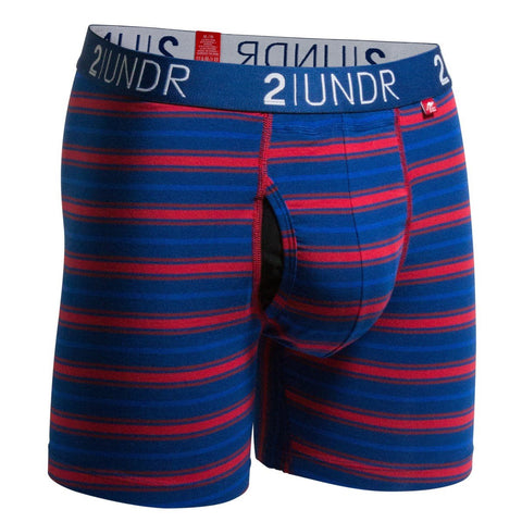 2UNDR Swing Shift Underwear (Red/Navy Stripes)