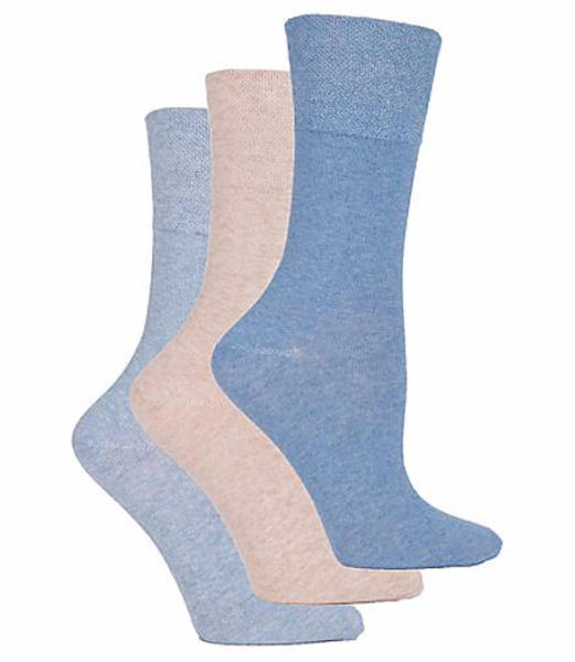Gentle Grip Bamboo Comfort Socks - Blue Jay (3 pairs) – Jack In The Socks