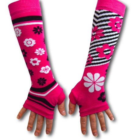 Armwarmers (Pink Flowers)