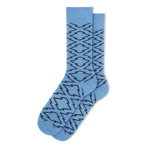 Diamond Geo Dress Socks (Blue)