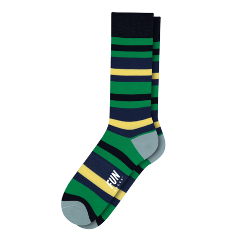 Bold Stripe Dress Socks (green)