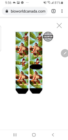 Nintendo Donkey Kong Character Socks